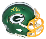 AARON JONES AUTOGRAPHED GREEN BAY PACKERS FLASH SPEED MINI HELMET BECKETT