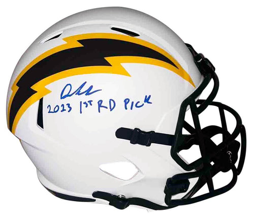 QUENTIN JOHNSTON SIGNED LOS ANGELES CHARGERS LUNAR FULL SIZE HELMET BECKETT