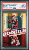 PATRICK MAHOMES SIGNED 2017 PANINI NATIONAL CONVENTION RC /399 PSA 9 AUTO 10