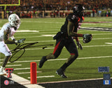 MICHAEL CRABTREE SIGNED TEXAS TECH RED RAIDERS THE CATCH 8x10 PHOTO COA