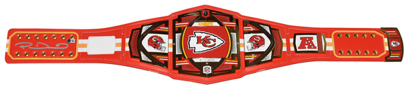 PATRICK MAHOMES SIGNED KANSAS CITY CHIEFS WWE CHAMPIONSHIP WRESTLING BELT BAS