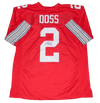 MIKE DOSS OHIO STATE BUCKEYES SIGNED AUTOGRAPHED #2 RED JERSEY JSA