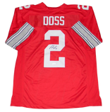 MIKE DOSS OHIO STATE BUCKEYES SIGNED AUTOGRAPHED #2 RED JERSEY JSA