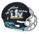 RONALD JONES SIGNED TAMPA BAY BUCCANEERS SUPER BOWL MINI HELMET W/ SB LV CHAMPS