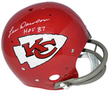 LEN DAWSON SIGNED KANSAS CITY CHIEFS FULL SIZE THROWBACK TK HELMET JSA W/ HOF 87