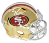 TREY LANCE AUTOGRAPHED SAN FRANCISCO 49ERS CHROME SPEED MINI HELMET BECKETT