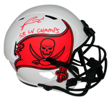 RONALD JONES SIGNED TAMPA BAY BUCCANEERS FULL SIZE LUNAR HELMET W/ SB LV CHAMPS