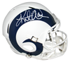 KURT WARNER SIGNED ST LOUIS RAMS FLAT WHITE FULL SIZE SPEED HELMET JSA