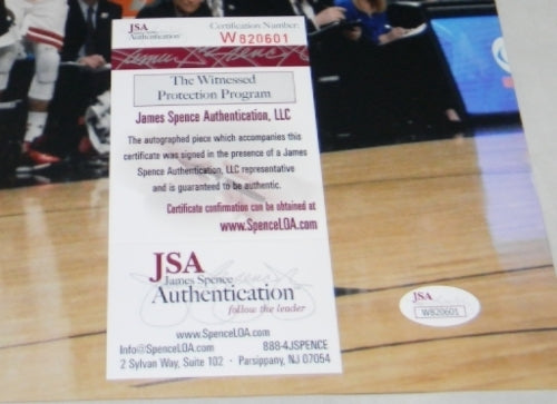 SAM DEKKER SIGNED AUTOGRAPHED WISCONSIN BADGERS 16x20 DUNK PHOTO JSA