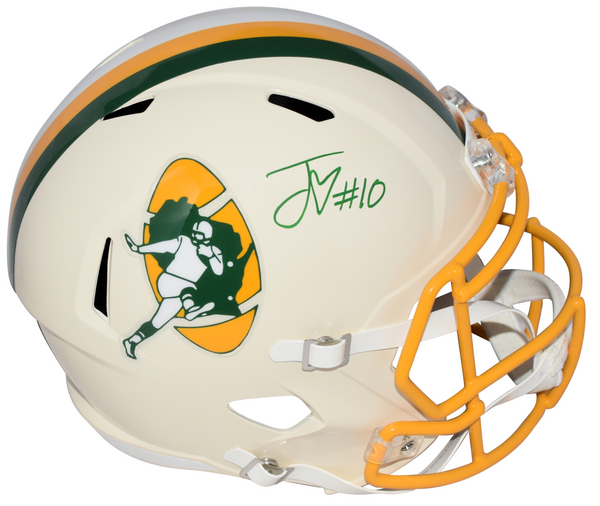 JORDAN LOVE AUTOGRAPHED GREEN BAY PACKERS RETRO FULL SIZE SPEED HELMET BECKETT