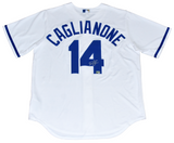 JAC CAGLIANONE SIGNED KANSAS CITY ROYALS #14 NIKE LIMITED JERSEY MLB AUTH