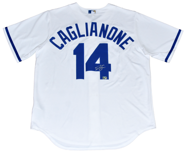 JAC CAGLIANONE SIGNED KANSAS CITY ROYALS #14 NIKE LIMITED JERSEY MLB AUTH
