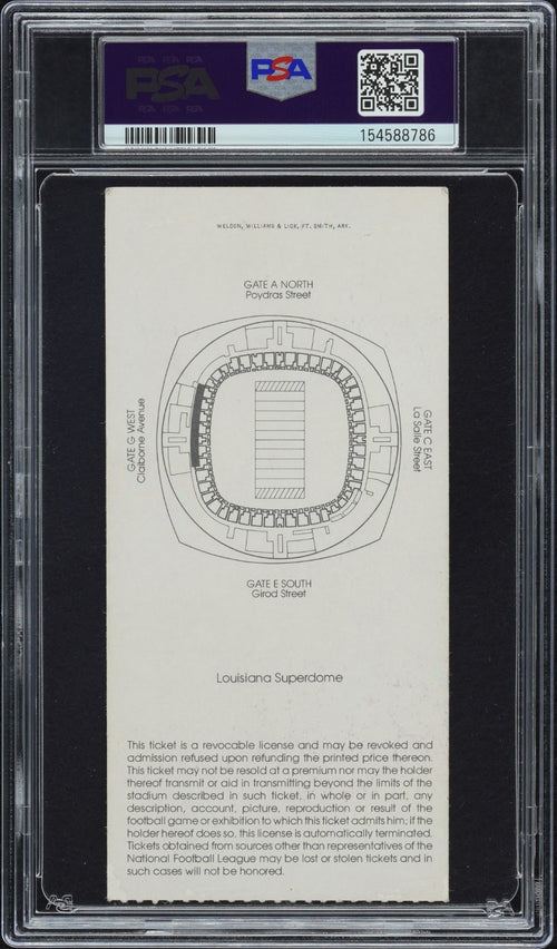 RANDY WHITE SIGNED 1978 SUPER BOWL XII 12 TICKET DALLAS COWBOYS PSA 6 AUTO 10