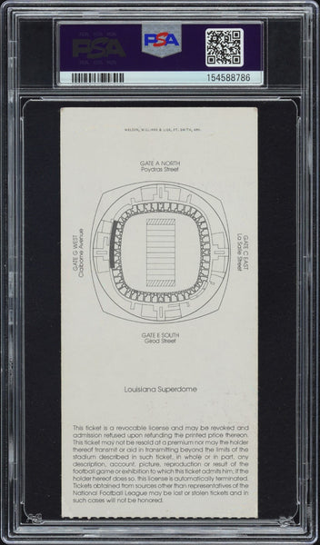 RANDY WHITE SIGNED 1978 SUPER BOWL XII 12 TICKET DALLAS COWBOYS PSA 6 AUTO 10