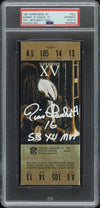 JIM PLUNKETT SIGNED 1981 SUPER BOWL XV 15 TICKET OAKLAND RAIDERS PSA AUTO 10