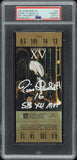 JIM PLUNKETT SIGNED 1981 SUPER BOWL XV 15 TICKET OAKLAND RAIDERS PSA AUTO 10