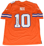 BO NIX AUTOGRAPHED DENVER BRONCOS #10 THROWBACK ORANGE NIKE JERSEY BECKETT