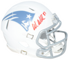 WES WELKER SIGNED NEW ENGLAND PATRIOTS 2025 RIVALRIES SPEED MINI HELMET JSA