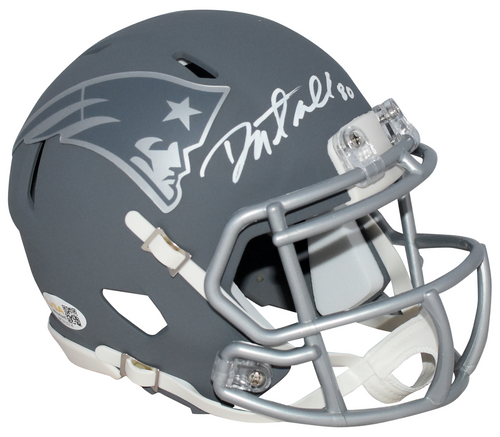 DANNY AMENDOLA SIGNED NEW ENGLAND PATRIOTS SLATE SPEED MINI HELMET JSA
