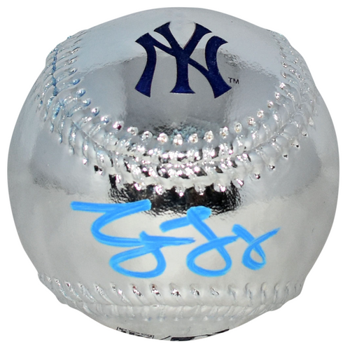 GEORGE LOMBARD JR SIGNED NEW YORK YANKEES SILVER CHROME BASEBALL BECKETT