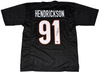 TREY HENDRICKSON AUTOGRAPHED CINCINNATI BENGALS #91 BLACK JERSEY BECKETT