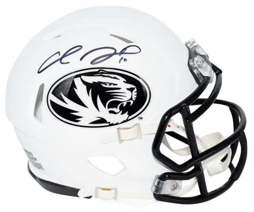 CHASE DANIEL AUTOGRAPHED MISSOURI TIGERS WHITE SPEED MINI HELMET BECKETT