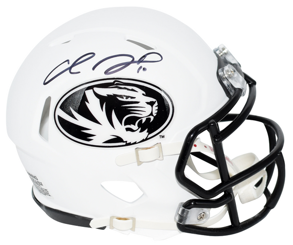 CHASE DANIEL AUTOGRAPHED MISSOURI TIGERS WHITE SPEED MINI HELMET BECKETT
