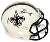 CHRIS OLAVE AUTOGRAPHED NEW ORLEANS SAINTS RETRO SPEED MINI HELMET BECKETT