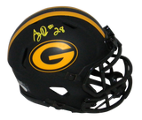 AJ DILLON AUTOGRAPHED SIGNED GREEN BAY PACKERS ECLIPSE SPEED MINI HELMET JSA