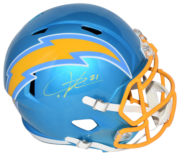 LADAINIAN TOMLINSON SIGNED LOS ANGELES CHARGERS FLASH FULL SIZE HELMET BECKETT