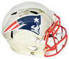 MAC JONES AUTOGRAPHED NEW ENGLAND PATRIOTS CHROME FULL SIZE SPEED HELMET BECKETT