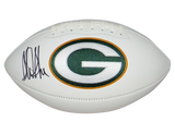 STERLING SHARPE SIGNED AUTOGRAPHED GREEN BAY PACKERS LOGO FOOTBALL BECKETT