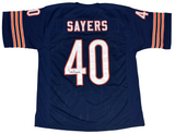 GALE SAYERS AUTOGRAPHED CHICAGO BEARS #40 NAVY JERSEY JSA