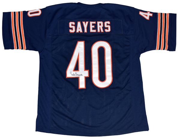 GALE SAYERS AUTOGRAPHED CHICAGO BEARS #40 NAVY JERSEY JSA