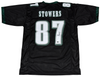 ELI STOWERS AUTOGRAPHED PHILADELPHIA EAGLES #87 BLACK JERSEY BECKETT