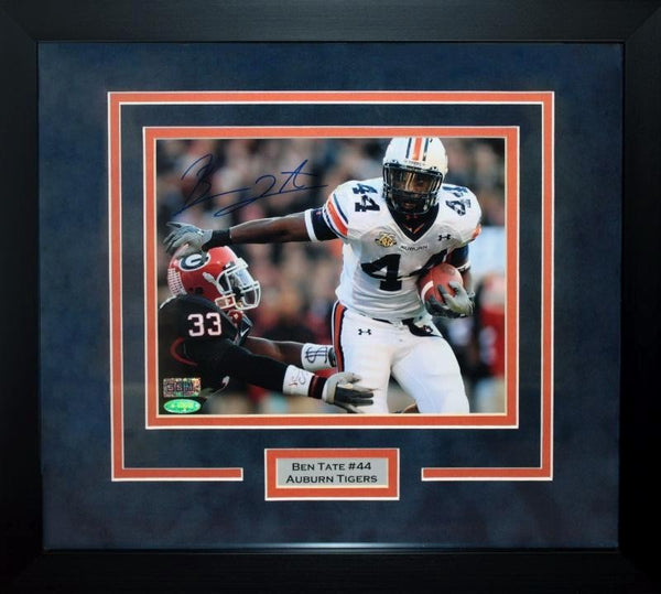 BEN TATE AUTOGRAPHED AUBURN TIGERS 8x10 FRAMED PHOTO TRISTAR