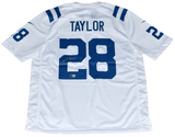 JONATHAN TAYLOR AUTOGRAPHED INDIANAPOLIS COLTS #28 WHITE NIKE JERSEY BECKETT