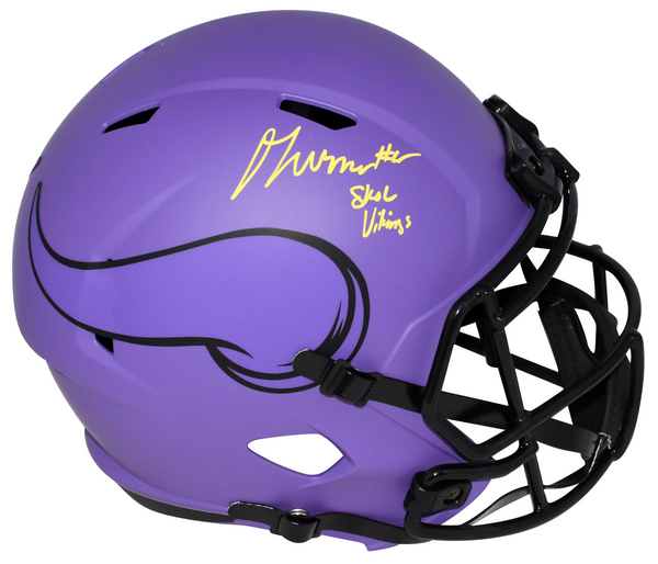 DALLAS TURNER SIGNED MINNESOTA VIKINGS RAVE FULL SIZE HELMET W/ SKOL VIKINGS