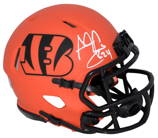 ADAM PACMAN JONES SIGNED CINCINNATI BENGALS RAVE SPEED MINI HELMET BECKETT