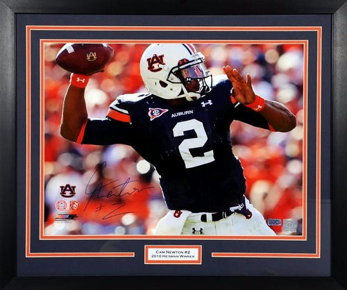 CAM NEWTON AUTOGRAPHED AUBURN TIGERS 16x20 FRAMED PHOTO COA