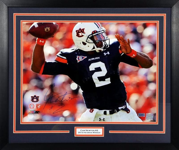 CAM NEWTON AUTOGRAPHED AUBURN TIGERS 16x20 FRAMED PHOTO COA