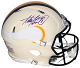 ADRIAN PETERSON SIGNED MINNESOTA VIKINGS RETRO AUTHENTIC SPEED HELMET BECKETT