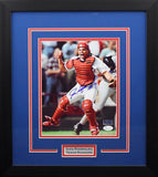 IVAN PUDGE RODRIGUEZ SIGNED TEXAS RANGERS 8x10 FRAMED PHOTO JSA