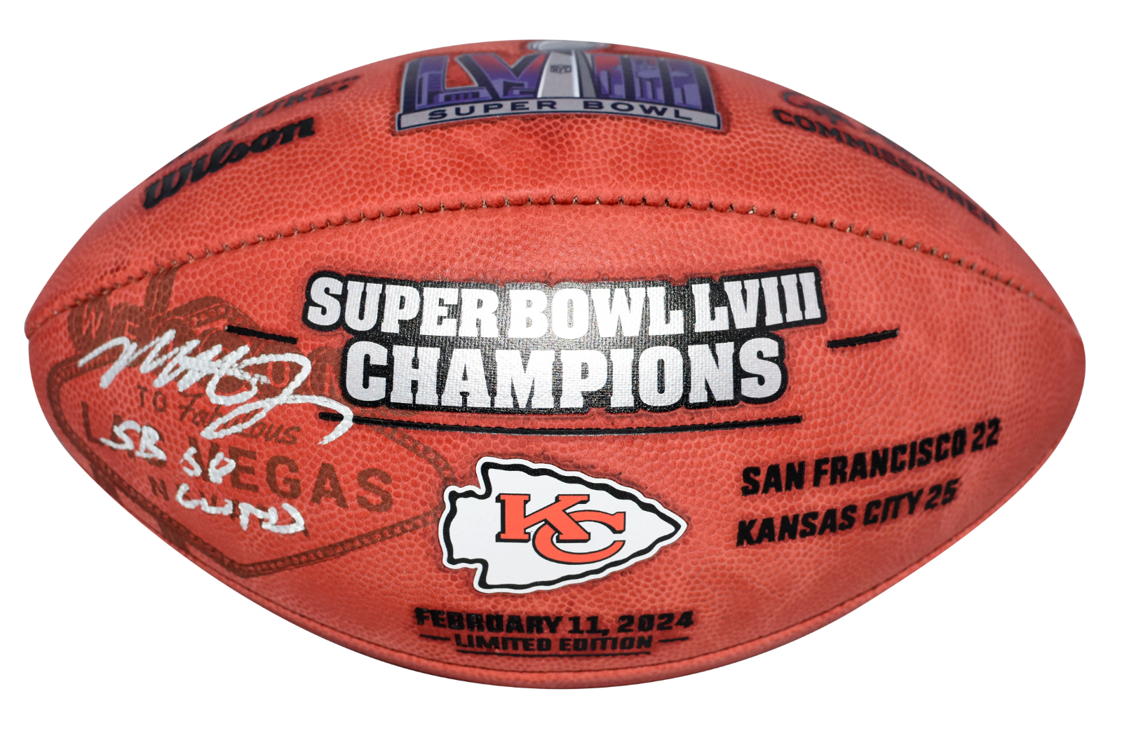 MECOLE HARDMAN SIGNED KANSAS CITY CHIEFS SUPER BOWL 58 LVIII CHAMPIONS ...