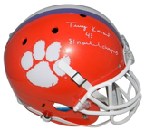 TERRY KINARD AUTOGRAPHED SIGNED CLEMSON TIGERS FULL SIZE HELMET JSA W/ 81 CHAMPS