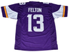 TAI FELTON AUTOGRAPHED MINNESOTA VIKINGS #13 PURPLE JERSEY BECKETT