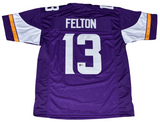 TAI FELTON AUTOGRAPHED MINNESOTA VIKINGS #13 PURPLE JERSEY BECKETT