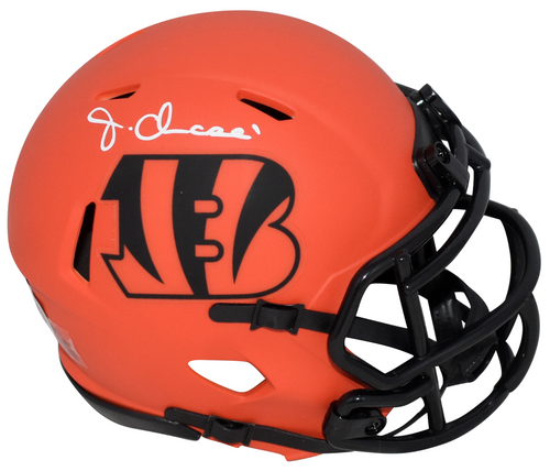 JA'MARR CHASE SIGNED CINCINNATI BENGALS RAVE SPEED MINI HELMET BECKETT