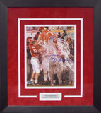 TOM OSBORNE AUTOGRAPHED NEBRASKA CORNHUSKERS 8x10 FRAMED PHOTO COA