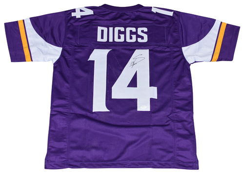 STEFON DIGGS SIGNED AUTOGRAPHED MINNESOTA VIKINGS #14 PURPLE JERSEY COA
